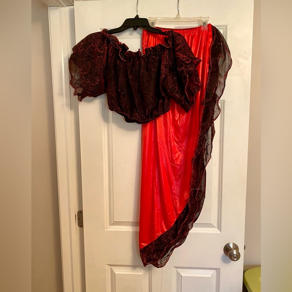 Women’s Medium Red & Black Fandango Dancer Costume